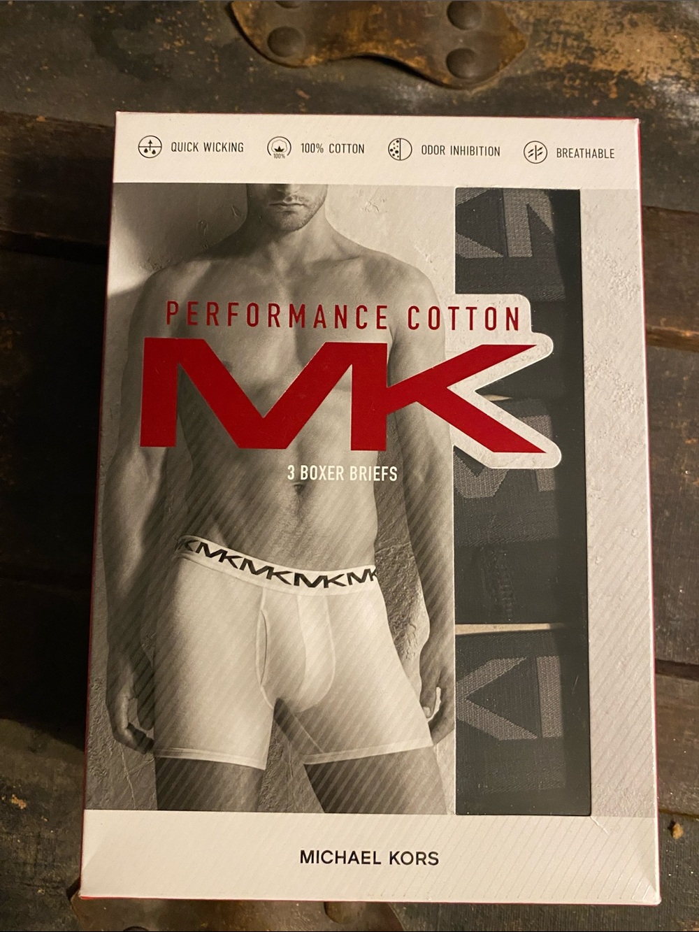 Michael Kors White Performance Cotton Boxer Briefs - 3 Pack